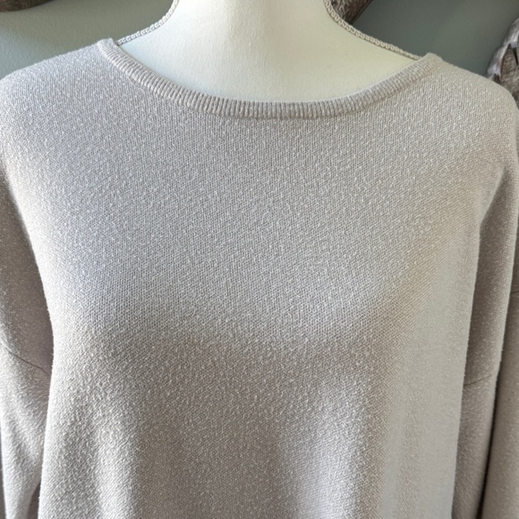 Frank Lyman Design Cream Crewneck Sweater with Scarf size XL - Picture 3 of 7